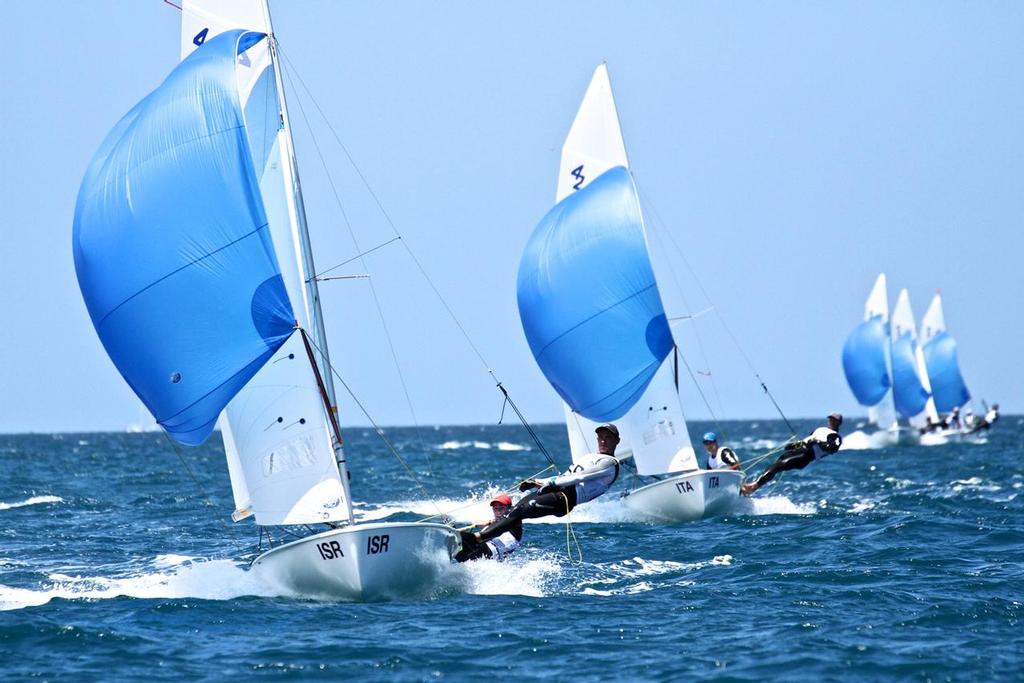 Israel wins Mens 420 - Aon Youth Worlds 2016, Torbay, Auckland, New Zealand, Day 2 © Richard Gladwell www.photosport.co.nz